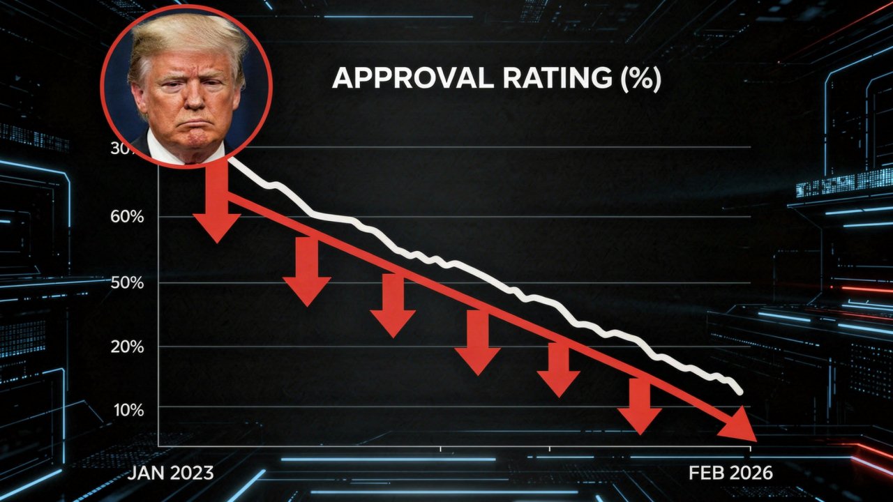 DONALD TRUMP’S DESCENT: Trump Polls today Shows A Massive Decline As He More Evidence With Epstein Pins Him Down