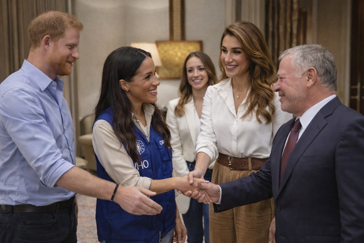 QUIET ROYAL TALKS OVERSEAS: HARRY & MEGHAN MEET JORDAN’S HASHIMITE ELITE AS “PRIVATE CITIZENS” TOUR CONTINUES